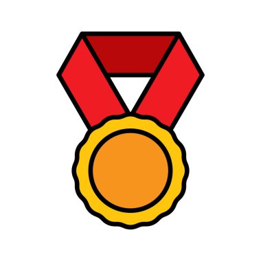 Beyaz arkaplanda izole edilmiş madalya simgesi vektör tasarım şablonları