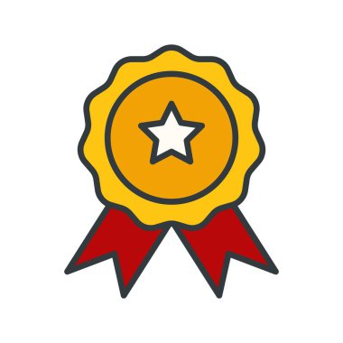 Beyaz arkaplanda izole edilmiş madalya simgesi vektör tasarım şablonları