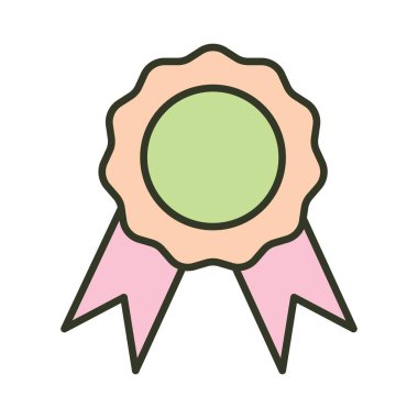 Beyaz arkaplanda izole edilmiş madalya simgesi vektör tasarım şablonları