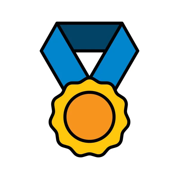 Icône Médaille Vectoriel Symboles Modèles Conception Isolés Sur Fond Blanc — Image vectorielle