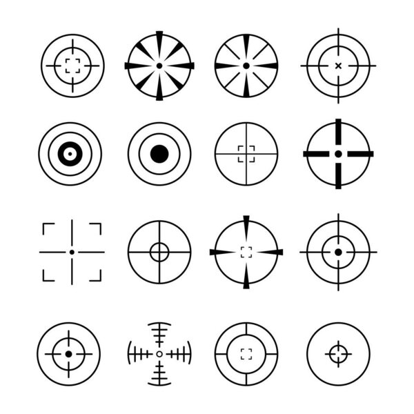 Cross hair icon vector design templates on white background