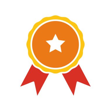 Beyaz arkaplanda izole edilmiş madalya simgesi vektör tasarım şablonları