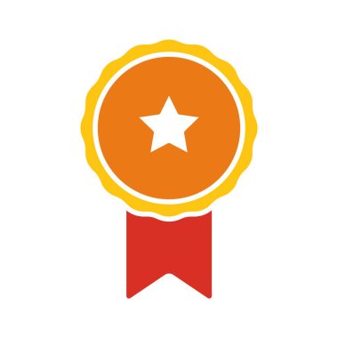 Beyaz arkaplanda izole edilmiş madalya simgesi vektör tasarım şablonları