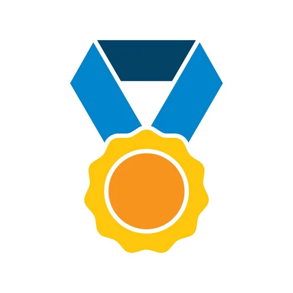 Medal Icon Vektor Symbol Design Templates Isoliert Auf Weißem Hintergrund — Stockvektor