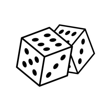 Dice icon vector design templates elegant and simple design clipart