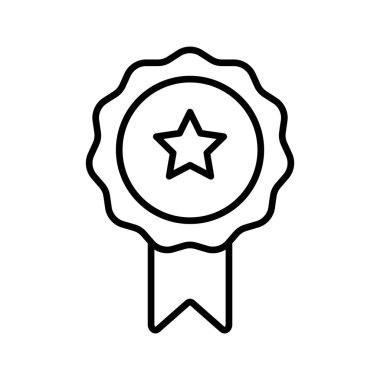 Beyaz arkaplanda izole edilmiş madalya simgesi vektör tasarım şablonları