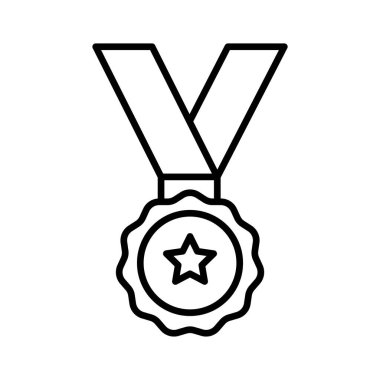 Beyaz arkaplanda izole edilmiş madalya simgesi vektör tasarım şablonları