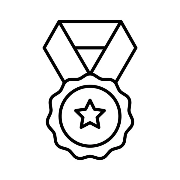 メダルアイコンベクトル記号のデザインテンプレートは 白い背景に隔離 — ストックベクタ