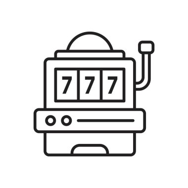 Slot makinesi simgesi vektör tasarım şablonları basit konsept tasarımı