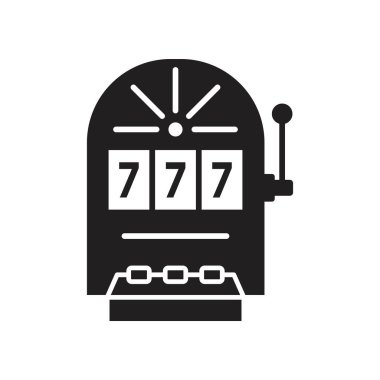 Slot makinesi simgesi vektör tasarım şablonları basit konsept tasarımı