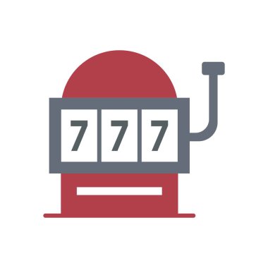 Slot makinesi simgesi vektör tasarım şablonları basit konsept tasarımı