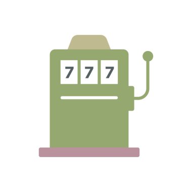 Slot makinesi simgesi vektör tasarım şablonları basit konsept tasarımı