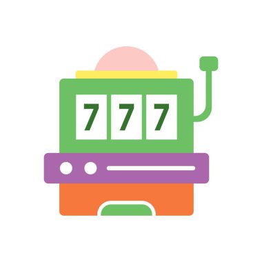 Slot makinesi simgesi vektör tasarım şablonları basit konsept tasarımı