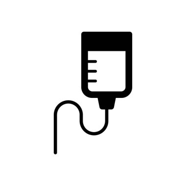 Kan İnfüzyon ikonu vektör tasarımı şablonları basit ve zarif