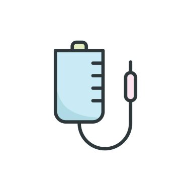 Kan İnfüzyon ikonu vektör tasarımı şablonları basit ve zarif