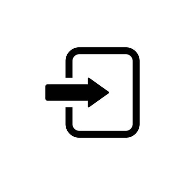 Beyaz arkaplanda giriş simgesi vektör tasarım şablonları