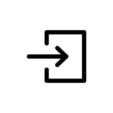 Beyaz arkaplanda giriş simgesi vektör tasarım şablonları