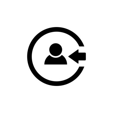 Beyaz arkaplanda giriş simgesi vektör tasarım şablonları