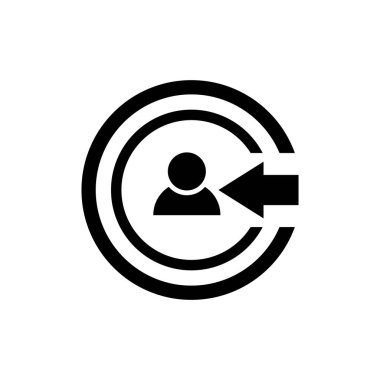 Beyaz arkaplanda giriş simgesi vektör tasarım şablonları