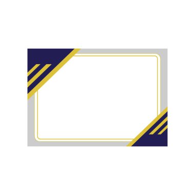 Sertifika vektör tasarım şablonu beyaz arkaplanda izole edildi