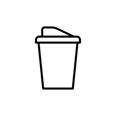 Tek kullanımlık fincan ikonu vektör tasarım şablonları beyaz arkaplanda izole edildi