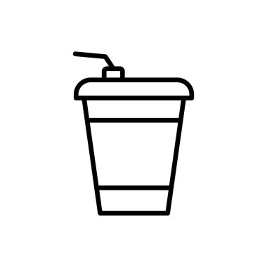 Tek kullanımlık fincan ikonu vektör tasarım şablonları beyaz arkaplanda izole edildi