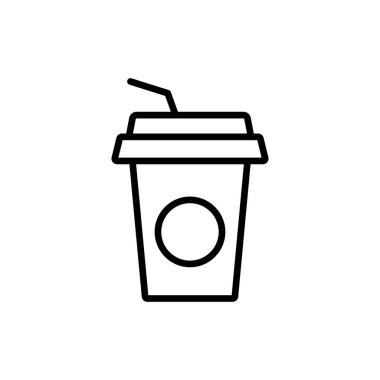 Tek kullanımlık fincan ikonu vektör tasarım şablonları beyaz arkaplanda izole edildi