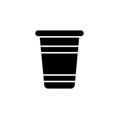Tek kullanımlık fincan ikonu vektör tasarım şablonları beyaz arkaplanda izole edildi