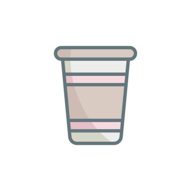 Disposable cup icon vector design templates simple and elegant color