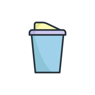 Disposable cup icon vector design templates simple and elegant color