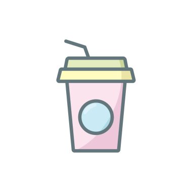 Disposable cup icon vector design templates simple and elegant color