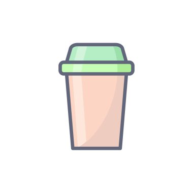 Disposable cup icon vector design templates simple and elegant color