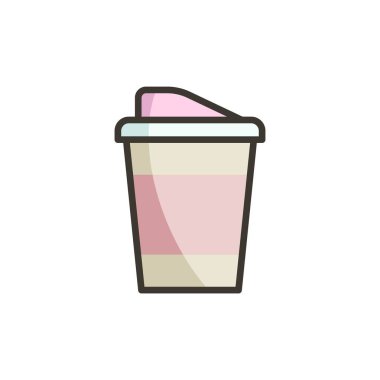 Disposable cup icon vector design templates simple and elegant color
