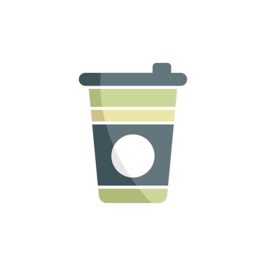 Disposable cup icon vector design templates simple and elegant color