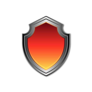 Shield Shiny icon vector design templates isolated on white background