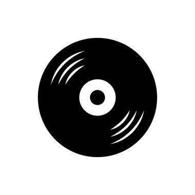 Vinyl record icon vector design templates isolated on white background