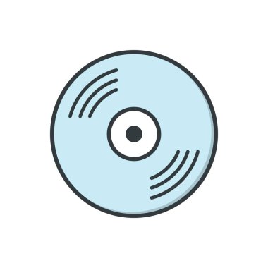 Vinyl record icon vector design templates isolated on white background