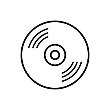 Vinyl record icon vector design templates isolated on white background