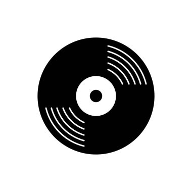 Vinyl record icon vector design templates isolated on white background