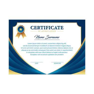 Certificate vector design templates isolated on white background