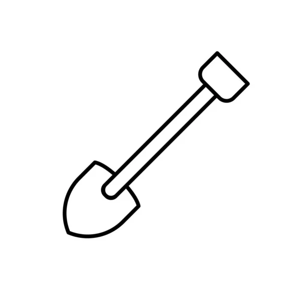 Лопата Іконка Векторний Дизайн Шаблони Простого Дизайну Сучасного — стоковий вектор