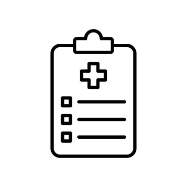 Beyaz arkaplanda tıbbi kontrol simgesi vektör tasarım şablonları