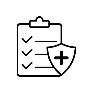 Beyaz arkaplanda tıbbi kontrol simgesi vektör tasarım şablonları