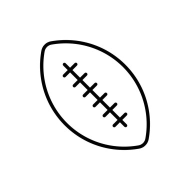 Beyaz arkaplanda izole edilmiş Amerikan futbol ikonu vektör tasarım şablonları