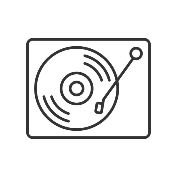 基于白色背景的Vinyl记录播放器图标向量设计模板 — 图库矢量图片
