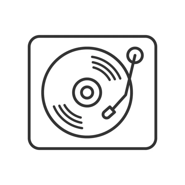 Vinyl Záznam Přehrávač Ikona Vektor Design Šablony Izolované Bílém Pozadí — Stockový vektor