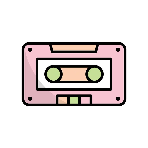 Cassette Tape Icon Vector Design Templates Isolated White Background — Stock Vector
