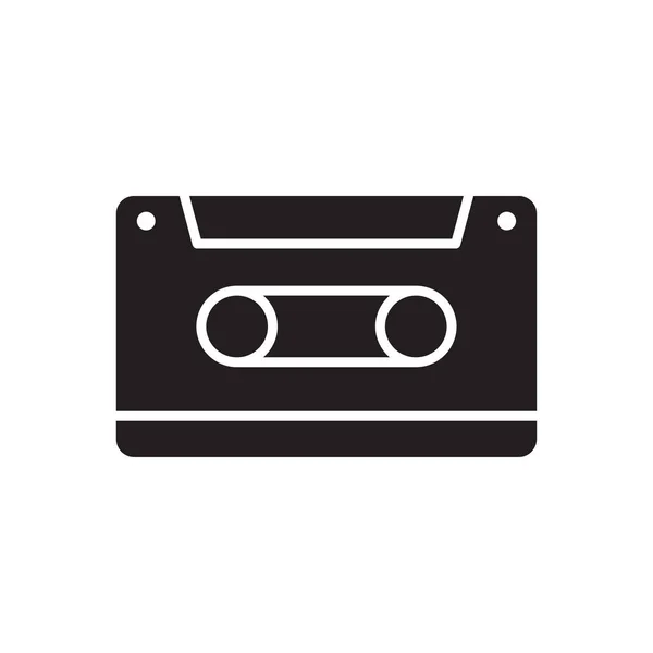 Modelli Design Vettoriale Icona Nastro Cassetta Isolati Sfondo Bianco — Vettoriale Stock