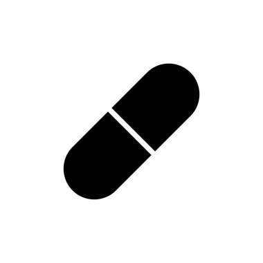 Beyaz arkaplan üzerinde izole edilmiş kapsül ve hap ikon vektör tasarım şablonları