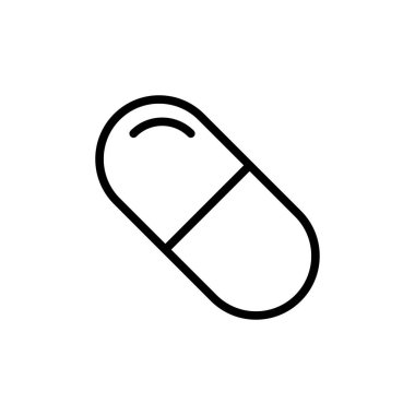 Beyaz arkaplan üzerinde izole edilmiş kapsül ve hap ikon vektör tasarım şablonları